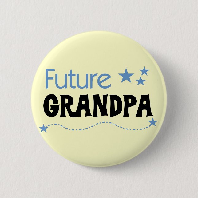 Zukünftige Großvater-T-Shirts und Geschenke Button (Vorderseite)