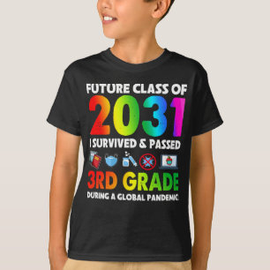 Zukünftige Klasse des 3. Teams 2031 zurück zur Sch T-Shirt