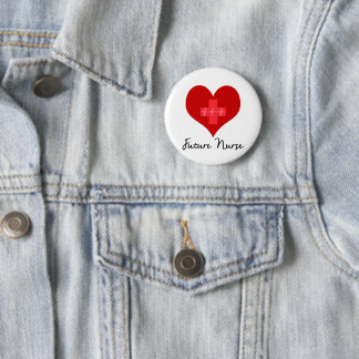 Zukünftige Krankenschwester - Herz des Kreuz-EKG Button