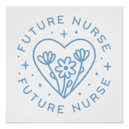 Zukünftige Krankenschwester Student Preppy blauen  Poster