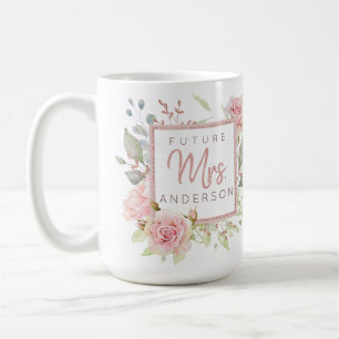 Zukünftige Mrs. Benutzerdefinierte Blush-Rosa-Wass Kaffeetasse