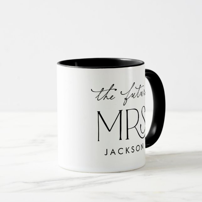 Zukünftige Mrs Braut-Kaffeetasse Geschenk Tasse (VorderseiteRechts)