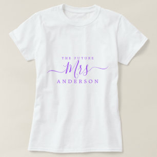 Zukünftige Mrs Chic Schrift benutzerdefinierter Na T-Shirt