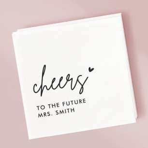 Zukünftige Mrs Moderne Hochzeitstorte Serviette