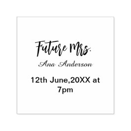 Zukünftige Mrs. Nachname Braut in spe lila grau Na Permastempel