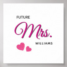 Zukünftige Mrs Personalisiertes Hochzeitsdesign