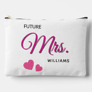 Zukünftige Mrs Personalisiertes Hochzeitsdesign Zubehörtasche