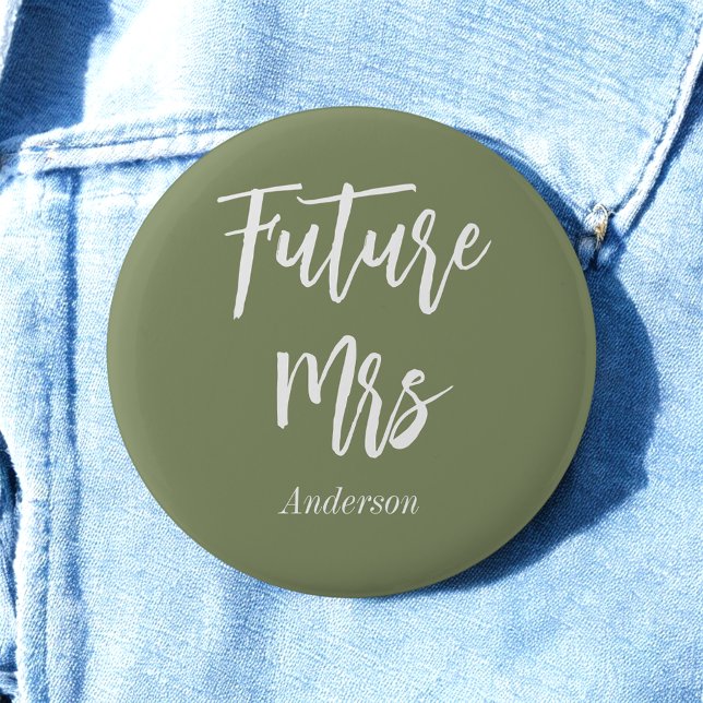 Zukünftige Mrs Sage Green Braut-Taste Button (Von Creator hochgeladen)