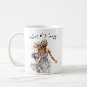 Zukünftige Mrs. Schöne Braut-Wasserfarben-Kunst Kaffeetasse