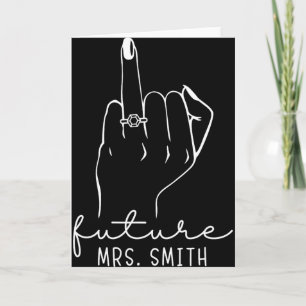 Zukünftige Mrs. Smith Neue Braut Wird Verlobter Ju Karte