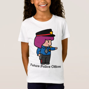 Zukünftige Niedliche Mädchenpolizei T-Shirt
