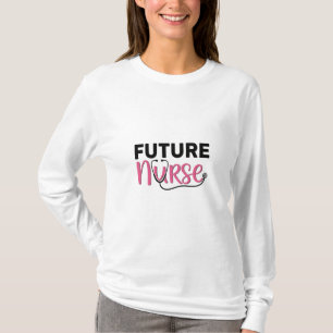 Zukunftige Pflegekraft Stethoskop kühnes Design T-Shirt