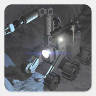 Zukünftige Raumforschungaufträge 6 Quadratischer Aufkleber