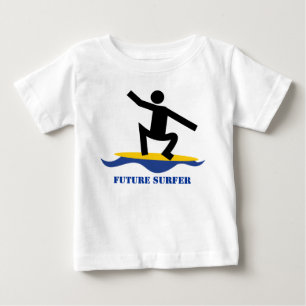 Zukünftige Surfer, Surfen auf einem eigenen Surfbr Baby T-shirt