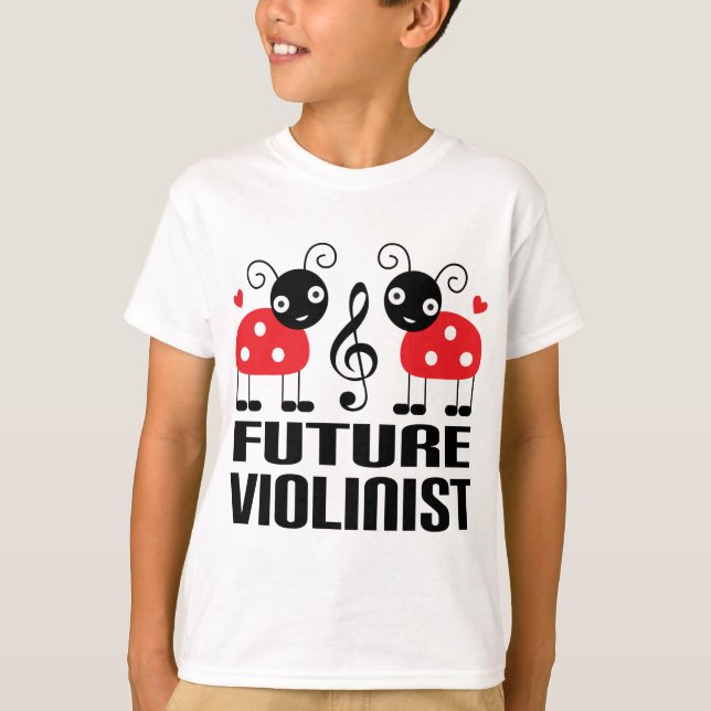 Zukünftige Violinistmusik scherzt T - Shirt (Vorderseite)