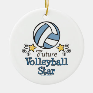 Zukünftige Volleyball-Stern-Verzierung Keramikornament