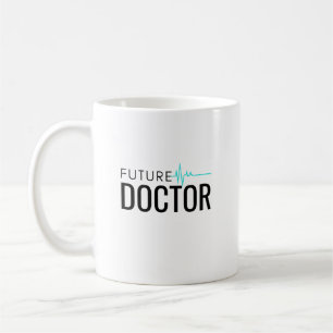Zukünftiger Arzt EKG Minimalistisches Medizinstude Kaffeetasse