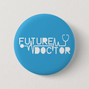 Zukünftiger Arzt Medizin Stethoskop Button
