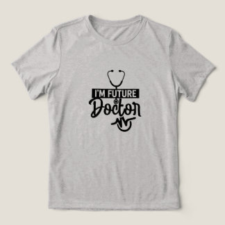 Zukünftiger Arzt Typografie Geschenk für Medizinst Tri-Blend Shirt
