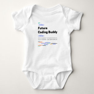 Zukünftiger Coding-Kumpel Süßer Entwickler Baby Strampler