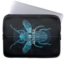 Zukünftiger Cyber-Bug entdeckt IT Humor Laptop Hül