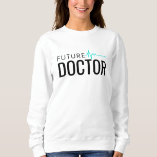 Zukünftiger Doktor EKG Minimalist Geschenk für Med Sweatshirt