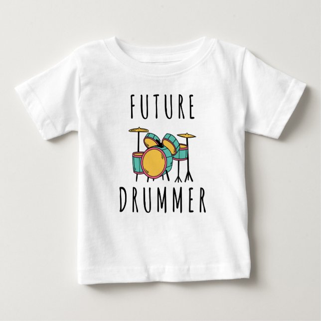 zukünftiger Drummer Baby T-shirt (Vorderseite)