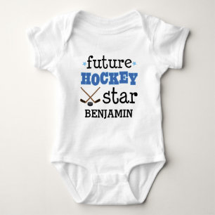 Zukünftiger Eis-Hockey-Stern-personalisierter Baby Strampler