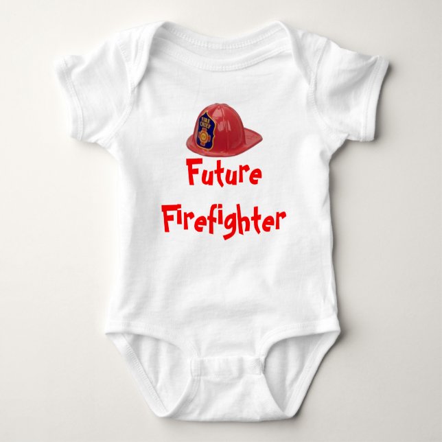 Zukünftiger Feuerwehrmann Baby Strampler (Vorderseite)