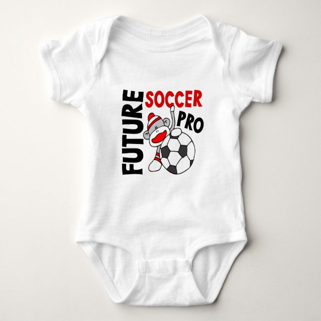 Zukünftiger Fußball-Prosocken-Affe Baby Strampler (Vorderseite)