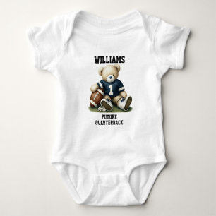 Zukünftiger Fußballspieler Teddybär Baby Strampler