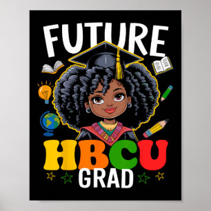 Zukünftiger Hbcu-Absolvent Afro-Kinder Schwarzer G Poster
