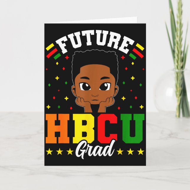 Zukünftiger Hbcu-Absolvent Junge Schwarzer Histori Karte (Vorderseite)
