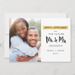 Zukünftiger Herr und Frau Weihnachtsgrüße Hochzeit Save The Date