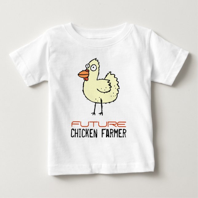Zukünftiger Huhn-Bauer Baby T-shirt (Vorderseite)