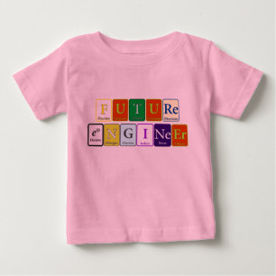 Zukünftiger Ingenieur-Ballettröckchen-Entwurf Baby T-shirt