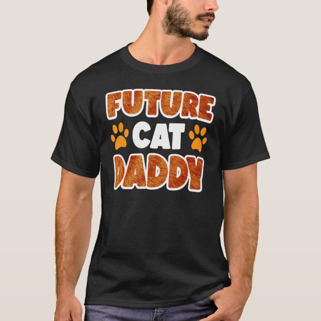 Zukünftiger Katzenpapi Kater T-Shirt (Vorderseite)