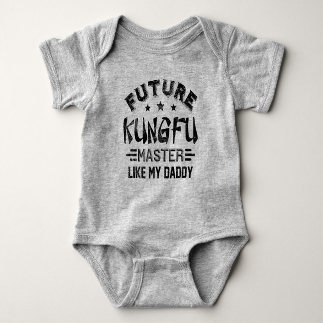 Zukünftiger Kungfu Meister mögen meinen Vati Baby Strampler (Vorderseite)