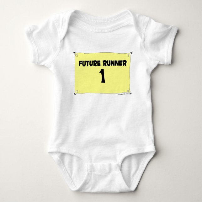 Zukünftiger Läufer s/s Baby Strampler (Vorderseite)