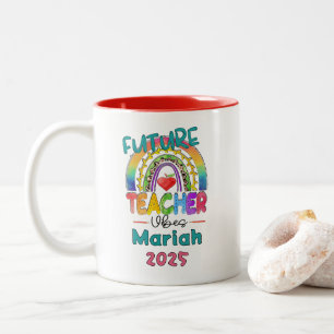Zukünftiger Lehrer Personalisiert Zweifarbige Tasse