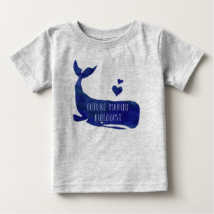 Zukünftiger Marinebiologen-Wal-Baby-Fußball Jersey Baby T-shirt