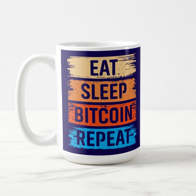 Zukünftiger Millionär Bitcoin Humor Kryptowährung Kaffeetasse (Links)