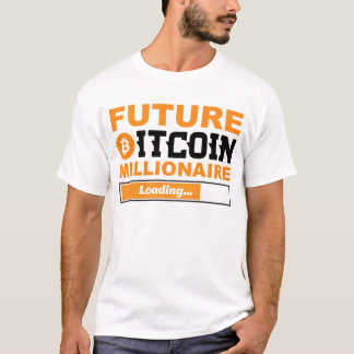 Zukünftiger Millionär Bitcoin Humor Kryptowährung T-Shirt