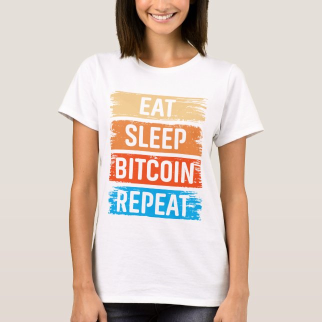 Zukünftiger Millionär Bitcoin Humor Kryptowährung  T-Shirt (Vorderseite)