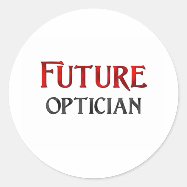 Zukünftiger Optiker Runder Aufkleber (Vorderseite)