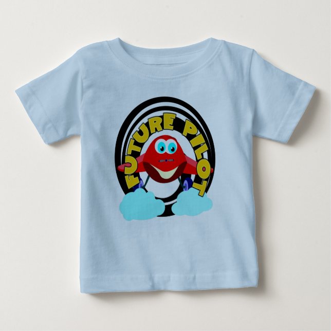 Zukünftiger Pilot Baby T-shirt (Vorderseite)