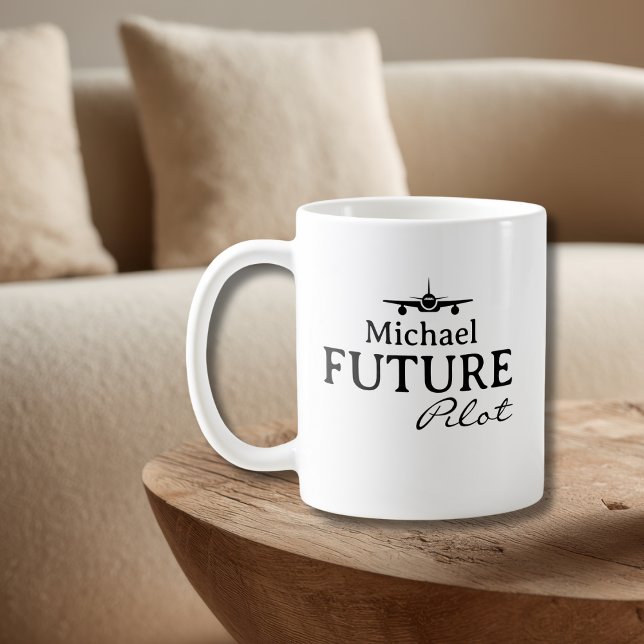 Zukünftiger Pilot Flugschüler Aviator Einfach Benu Kaffeetasse (Von Creator hochgeladen)