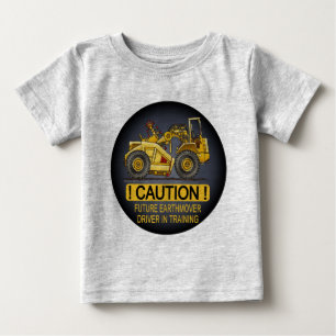 Zukünftiger Planierraupen-Schaber-Fahrer-Strample Baby T-shirt