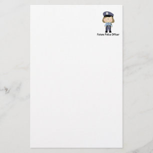 zukünftiger Polizeibeamte (Mädchen) Briefpapier