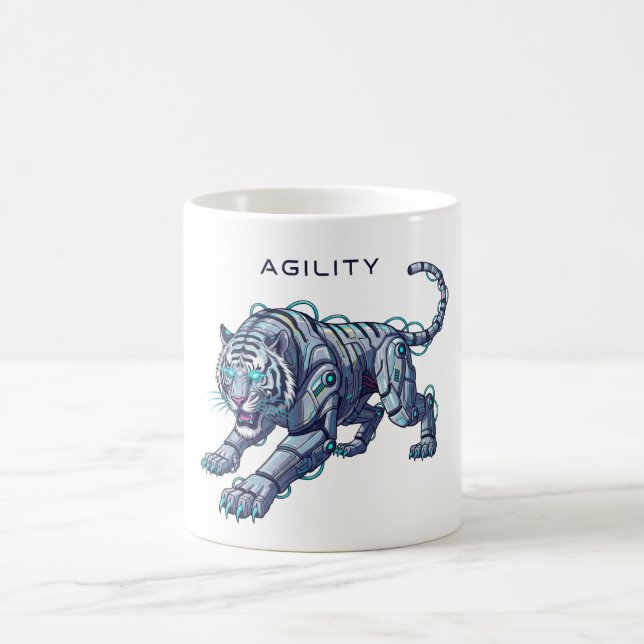 Zukünftiger Robotertiger Kaffeetasse (Mittel)